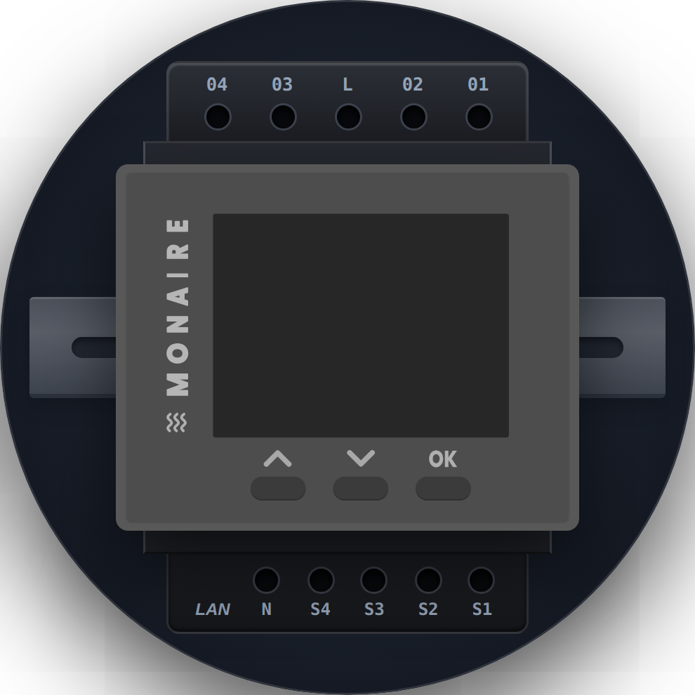 Monaire controller with the screen off (standby)